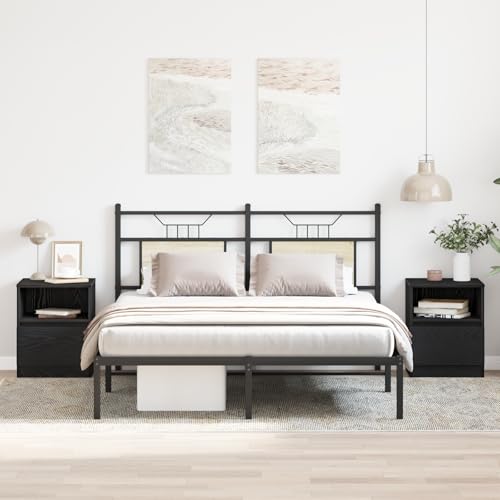 ZQQLVOO Nachttische 2er Set Schwarz Eiche kommode mit schubladen nachttisch for Zimmer Schlafzimmer 40x40x50 cm aus Spanplatte ZQQLVOO Nachttische 2er Set Schwarz Eiche kommode mit schubladen nachttisch for Zimmer Schlafzimmer 40x40x50 cm aus Spanplatte von ZQQLVOO