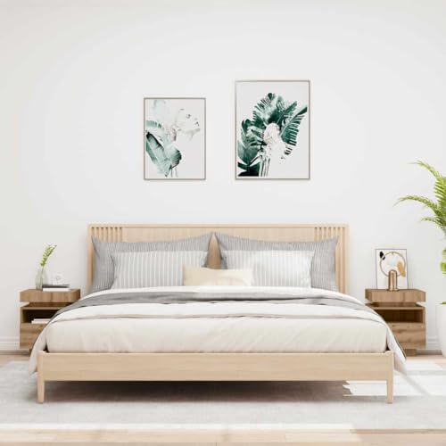 ZQQLVOO Nachttische mit LED-Leuchten 2 STK. Artisan-Eiche Nachtkommoden Nachtmöbel für Studentenwohnheime 40x39x48,5 cm ZQQLVOO Nachttische mit LED-Leuchten 2 STK. Artisan-Eiche Nachtkommoden Nachtmöbel für Studentenwohnheime 40x39x48,5 cm von ZQQLVOO