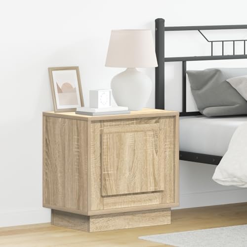 ZQQLVOO Nachttische mit LED-Leuchten 2 STK. Sonoma Eiche badschrank schmal nachttische for Wohnzimmer Schlafzimmer 44x34,5x45 cm ZQQLVOO Nachttische mit LED-Leuchten 2 STK. Sonoma Eiche badschrank schmal nachttische for Wohnzimmer Schlafzimmer 44x34,5x45 cm von ZQQLVOO