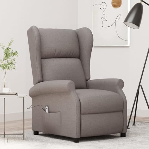 ZQQLVOO Ohrensessel mit Liegefunktion Elektrisch Taupe Stoff Chair cocktailsessel for Balkon Büro von ZQQLVOO