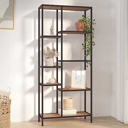 ZQQLVOO Raumteiler Büroregal Schrank Regal Bücherregal Bücherregal 80x30x180 cm Stahl und Holzwerkstoff Geeignet für Schlafzimmer, Büro und Wohnzimmer ZQQLVOO Raumteiler Büroregal Schrank Regal Bücherregal Bücherregal 80x30x180 cm Stahl und Holzwerkstoff Geeignet für Schlafzimmer, Büro und Wohnzimmer von ZQQLVOO
