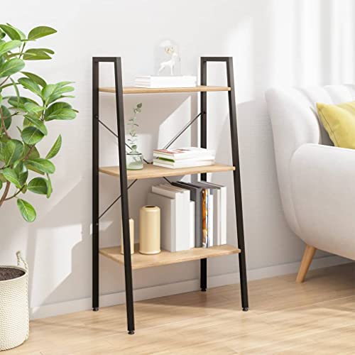 ZQQLVOO Raumteiler Regal Bücherregal Wand StandregalStandregal 3 Böden Hellbraun und Schwarz 56x35x108 cm Geeignet für Schlafzimmer, Büro und Wohnzimmer von ZQQLVOO