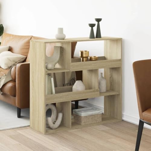 ZQQLVOO Raumteiler Sonoma-Eiche Multifunktionales Bücherregal für Büro 100x33x94,5 cm Holzwerkstoff ZQQLVOO Raumteiler Sonoma-Eiche Multifunktionales Bücherregal für Büro 100x33x94,5 cm Holzwerkstoff von ZQQLVOO