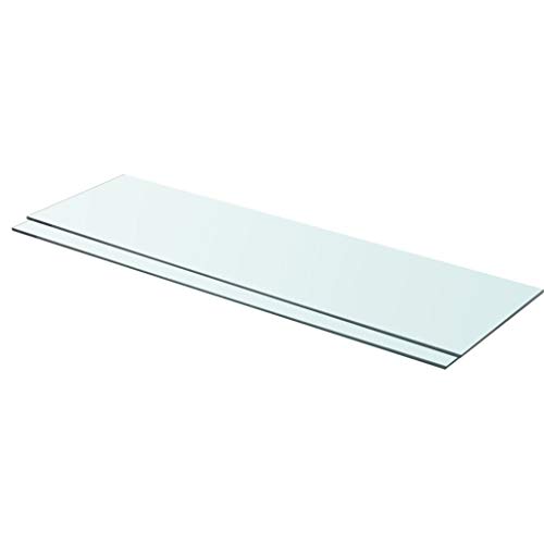 ZQQLVOO Regalböden 2 STK. Glas Transparent Aufbewahrungsregal Schweberegal für Schlafzimmer Büro 90x25 cm von ZQQLVOO