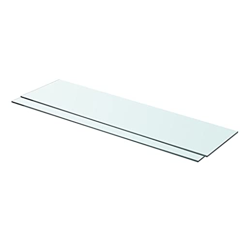 ZQQLVOO Regalböden 2 STK. Glas Transparent Bücherregal Wandboard für Küche Bad 80x20 cm von ZQQLVOO