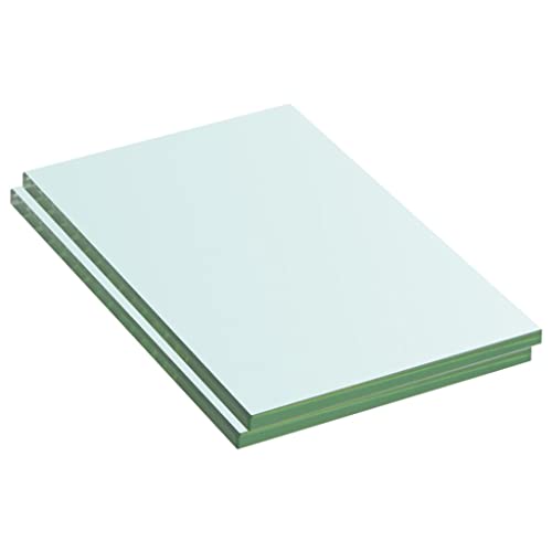ZQQLVOO Regalböden 2 STK. Glas Transparent Hängeregal Bücherregal für Wohnzimmer Küche 20x12 cm von ZQQLVOO