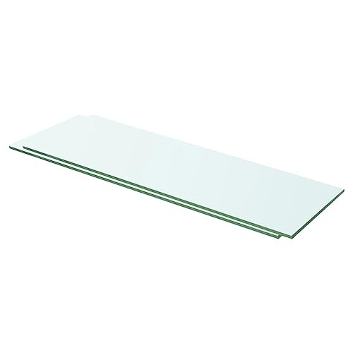 ZQQLVOO Regalböden 2 STK. Glas Transparent Pflanzenregal Dekoregal für Wohnzimmer Bad 60x15 cm von ZQQLVOO