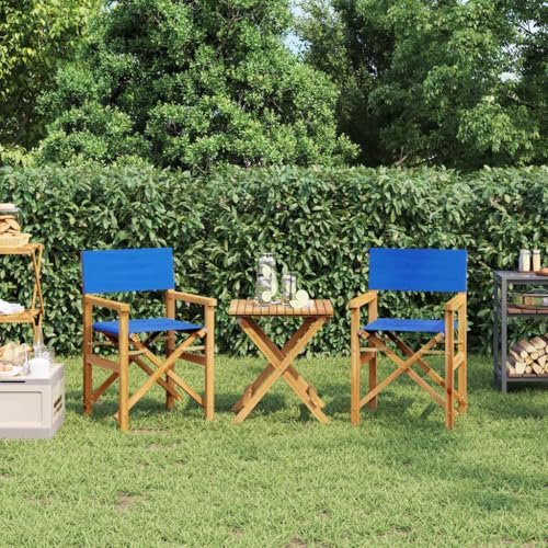 ZQQLVOO Regiestühle 2 STK. Klappbar Blau Massivholz Teak Balkonmöbel Sitzmöglichkeiten im Freien for Balcony Deck ZQQLVOO Regiestühle 2 STK. Klappbar Blau Massivholz Teak Balkonmöbel Sitzmöglichkeiten im Freien for Balcony Deck von ZQQLVOO