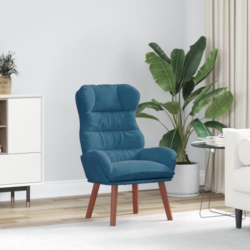 ZQQLVOO Relaxsessel Blau Samt Chair Lounge Sessel for Wohnzimmer Balkon von ZQQLVOO