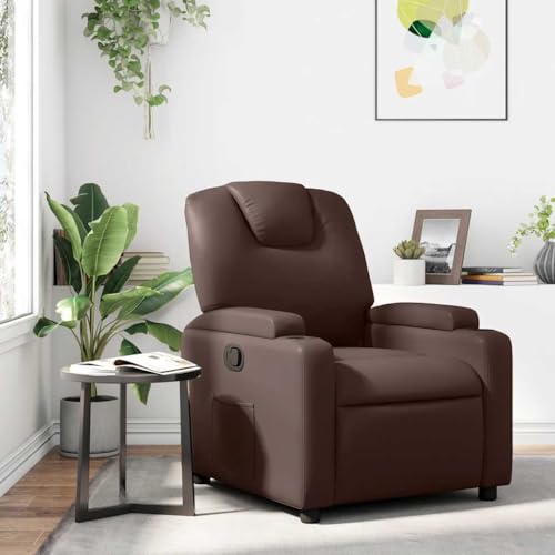 ZQQLVOO Relaxsessel Braun Kunstleder Chair cocktailsessel for Innenraum Schlafzimmer von ZQQLVOO