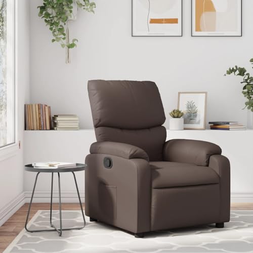 ZQQLVOO Relaxsessel Braun Kunstleder fernsehsessel lesesessel for Schlafzimmer Innenraum von ZQQLVOO