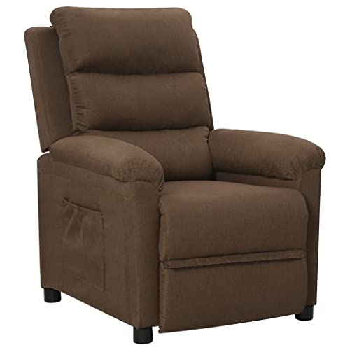 ZQQLVOO Relaxsessel Braun Stoff Chair fernsehsessel for Balkon Büro von ZQQLVOO