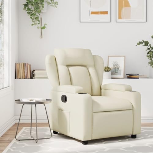 ZQQLVOO Relaxsessel Creme Kunstleder Chair Lounge Sessel for Wohnzimmer Innenraum von ZQQLVOO