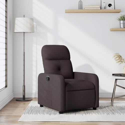 ZQQLVOO Relaxsessel Dunkelbraun Stoff Stuhl schminktisch ohrensessel mit hocker for Schlafzimmer Innenraum von ZQQLVOO