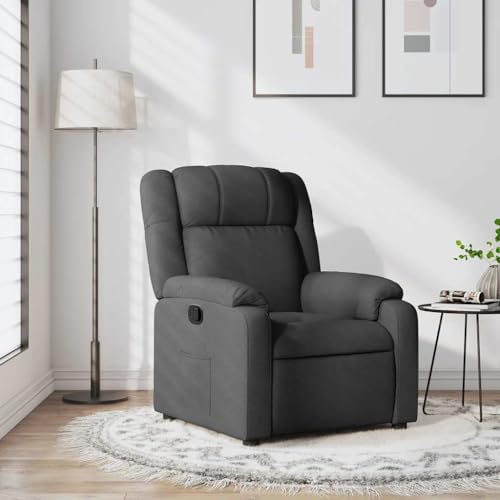 ZQQLVOO Relaxsessel Dunkelgrau Stoff Chair ohrensessel mit hocker for Innenraum Balkon ZQQLVOO Relaxsessel Dunkelgrau Stoff Chair ohrensessel mit hocker for Innenraum Balkon von ZQQLVOO
