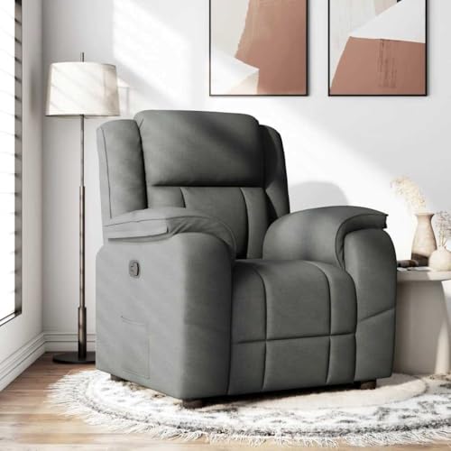 ZQQLVOO Relaxsessel Dunkelgrau Stoff ohrensessel mit hocker Chair for Büro Schlafzimmer ZQQLVOO Relaxsessel Dunkelgrau Stoff ohrensessel mit hocker Chair for Büro Schlafzimmer von ZQQLVOO