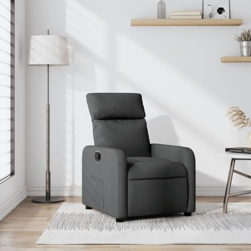 ZQQLVOO Relaxsessel Dunkelgrau Stoff ohrensessel mit hocker Chair for Wohnzimmer Schlafzimmer ZQQLVOO Relaxsessel Dunkelgrau Stoff ohrensessel mit hocker Chair for Wohnzimmer Schlafzimmer von ZQQLVOO