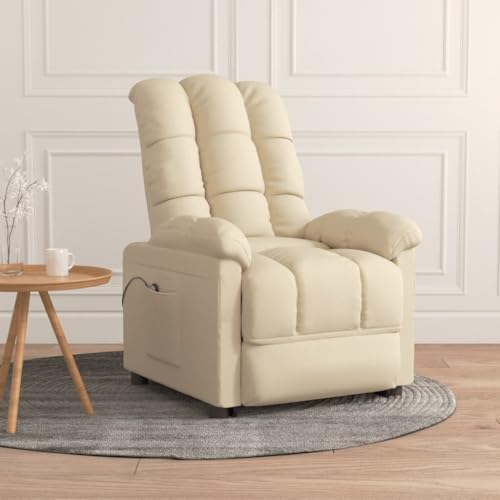 ZQQLVOO Relaxsessel Elektrisch Creme Stoff fernsehsessel Chair for Balkon Wohnzimmer von ZQQLVOO