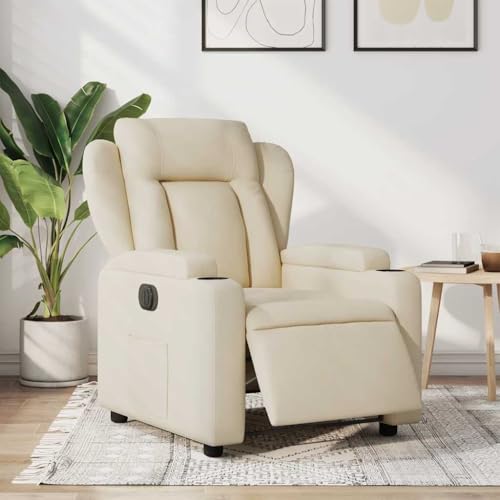 ZQQLVOO Relaxsessel Elektrisch Creme Stoff fernsehsessel lesesessel for Schlafzimmer Büro von ZQQLVOO