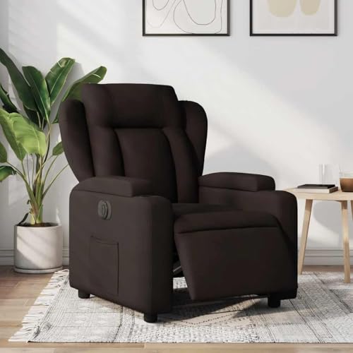 ZQQLVOO Relaxsessel Elektrisch Dunkelbraun Stoff fernsehsessel Chair for Balkon Büro von ZQQLVOO