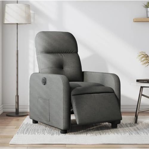 ZQQLVOO Relaxsessel Elektrisch Dunkelgrau Stoff cocktailsessel Chair for Schlafzimmer Balkon von ZQQLVOO