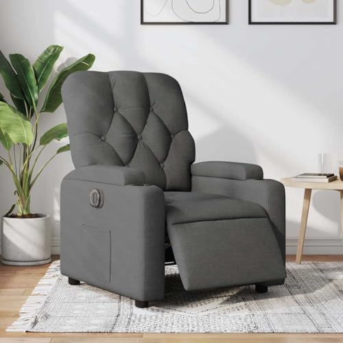 ZQQLVOO Relaxsessel Elektrisch Dunkelgrau Stoff fernsehsessel cocktailsessel for Innenraum Schlafzimmer von ZQQLVOO