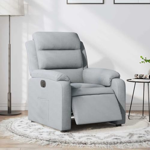 ZQQLVOO Relaxsessel Elektrisch Hellgrau Stoff fernsehsessel Stuhl schminktisch for Wohnzimmer Schlafzimmer von ZQQLVOO