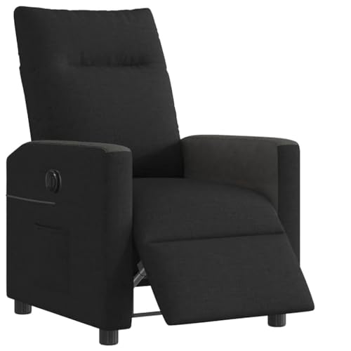 ZQQLVOO Relaxsessel Elektrisch Schwarz Stoff fernsehsessel ohrensessel mit hocker for Innenraum Schlafzimmer von ZQQLVOO
