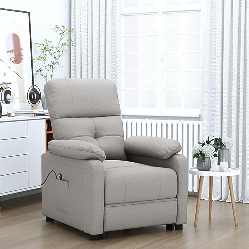 ZQQLVOO Relaxsessel Elektrisch Taupe Stoff Chair ohrensessel mit hocker for Innenraum Wohnzimmer von ZQQLVOO