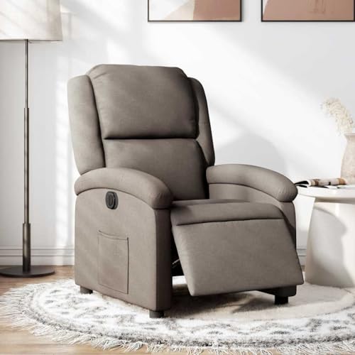 ZQQLVOO Relaxsessel Elektrisch Taupe Stoff lesesessel fernsehsessel for Büro Wohnzimmer von ZQQLVOO