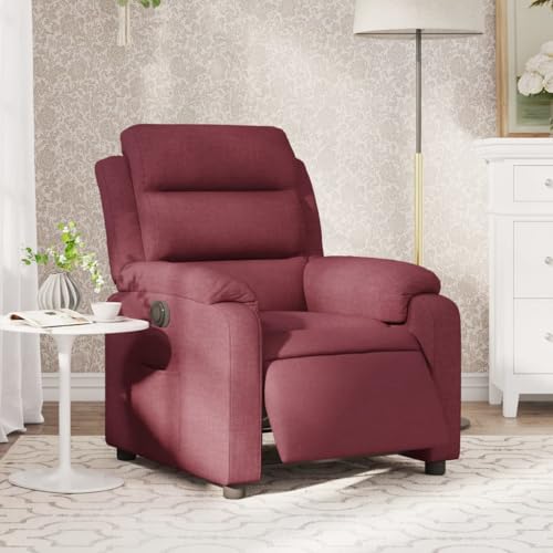 ZQQLVOO Relaxsessel Elektrisch Weinrot Stoff Chair fernsehsessel for Schlafzimmer Innenraum von ZQQLVOO