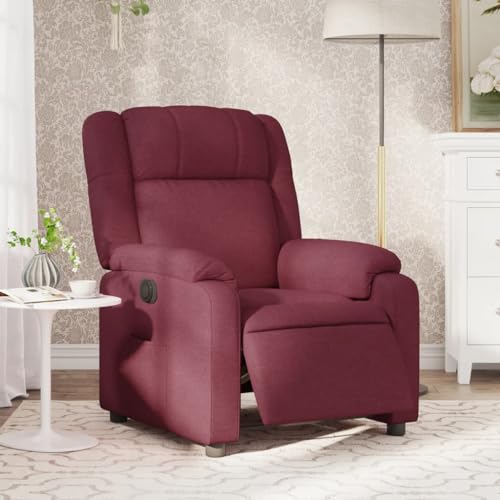 ZQQLVOO Relaxsessel Elektrisch Weinrot Stoff Chair fernsehsessel for Wohnzimmer Innenraum von ZQQLVOO