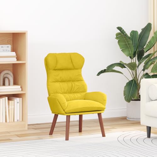 ZQQLVOO Relaxsessel Gelb Samt ohrensessel mit hocker cocktailsessel for Innenraum Balkon von ZQQLVOO