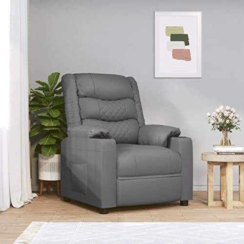 ZQQLVOO Relaxsessel Grau Kunstleder Lounge Sessel lesesessel for Büro Wohnzimmer ZQQLVOO Relaxsessel Grau Kunstleder Lounge Sessel lesesessel for Büro Wohnzimmer von ZQQLVOO