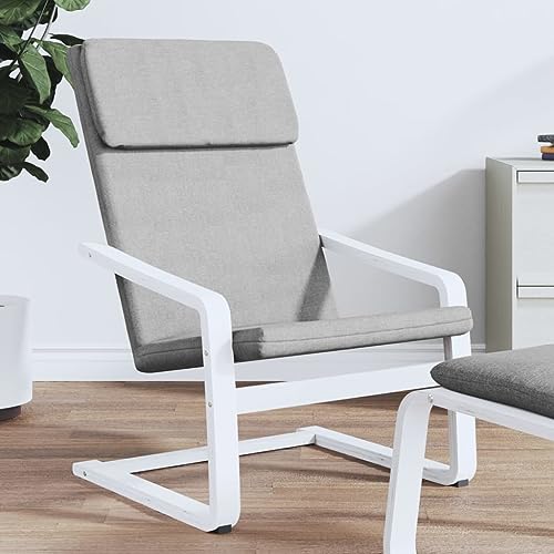 ZQQLVOO Relaxsessel Hellgrau Stoff Chair ohrensessel mit hocker for Schlafzimmer Innenraum von ZQQLVOO