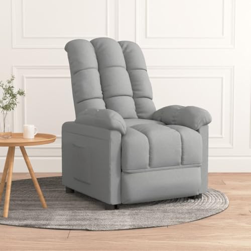ZQQLVOO Relaxsessel Hellgrau Stoff Lounge Sessel ohrensessel mit hocker for Wohnzimmer Schlafzimmer ZQQLVOO Relaxsessel Hellgrau Stoff Lounge Sessel ohrensessel mit hocker for Wohnzimmer Schlafzimmer von ZQQLVOO