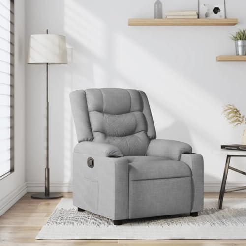 ZQQLVOO Relaxsessel Hellgrau Stoff fernsehsessel Chair for Schlafzimmer Wohnzimmer von ZQQLVOO