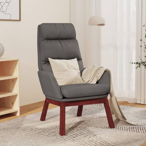 ZQQLVOO Relaxsessel Hellgrau Stoff ohrensessel mit hocker lesesessel for Wohnzimmer Balkon von ZQQLVOO