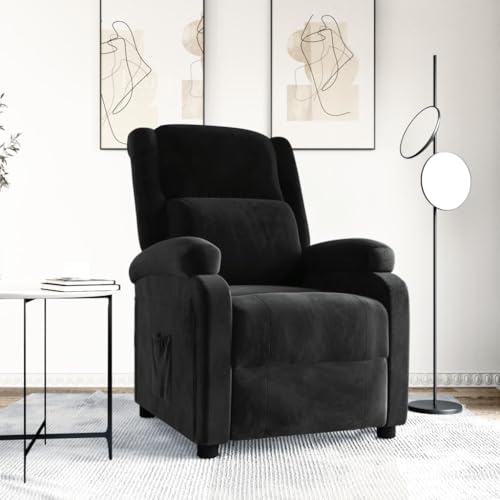 ZQQLVOO Relaxsessel Schwarz Samt Chair fernsehsessel for Schlafzimmer Balkon ZQQLVOO Relaxsessel Schwarz Samt Chair fernsehsessel for Schlafzimmer Balkon von ZQQLVOO