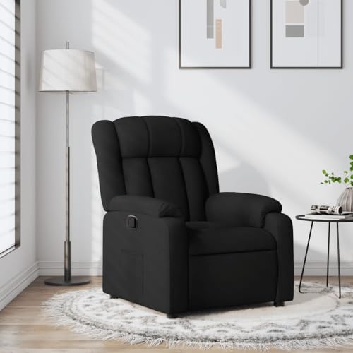 ZQQLVOO Relaxsessel Schwarz Stoff Stuhl schminktisch Lounge Sessel for Balkon Schlafzimmer von ZQQLVOO