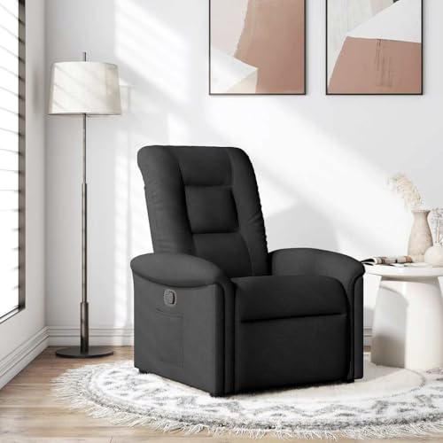 ZQQLVOO Relaxsessel Schwarz Stoff lesesessel fernsehsessel for Schlafzimmer Balkon von ZQQLVOO