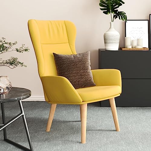 ZQQLVOO Relaxsessel Senfgelb Stoff fernsehsessel Lounge Sessel for Balkon Büro von ZQQLVOO
