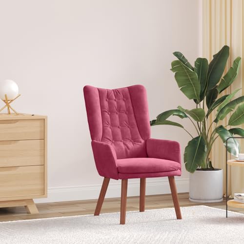 ZQQLVOO Relaxsessel Weinrot Samt lesesessel cocktailsessel for Wohnzimmer Innenraum ZQQLVOO Relaxsessel Weinrot Samt lesesessel cocktailsessel for Wohnzimmer Innenraum von ZQQLVOO