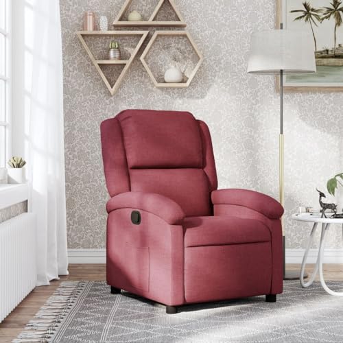 ZQQLVOO Relaxsessel Weinrot Stoff Lounge Sessel Stuhl schminktisch for Innenraum Schlafzimmer von ZQQLVOO