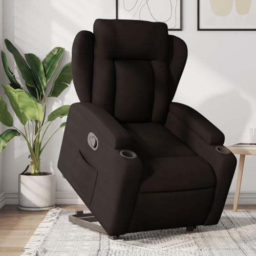 ZQQLVOO Relaxsessel mit Aufstehhilfe Dunkelbraun Stoff Chair cocktailsessel for Innenraum Balkon von ZQQLVOO