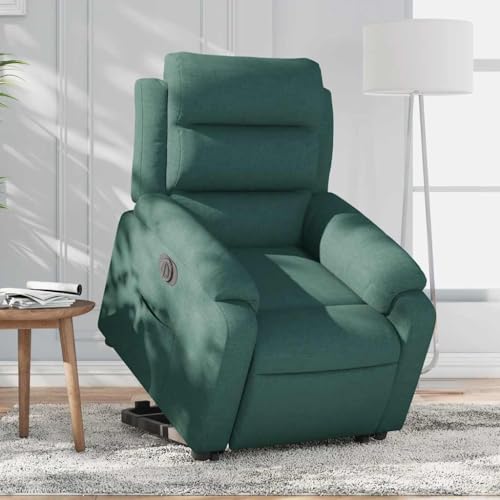 ZQQLVOO Relaxsessel mit Aufstehhilfe Elektrisch Dunkelgrün Stoff Chair fernsehsessel for Schlafzimmer Balkon von ZQQLVOO