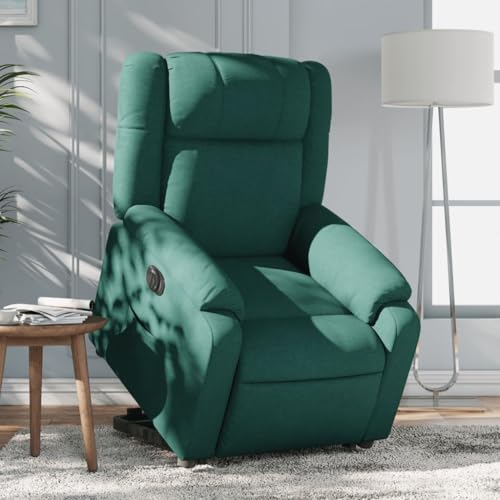 ZQQLVOO Relaxsessel mit Aufstehhilfe Elektrisch Dunkelgrün Stoff fernsehsessel Chair for Innenraum Schlafzimmer von ZQQLVOO