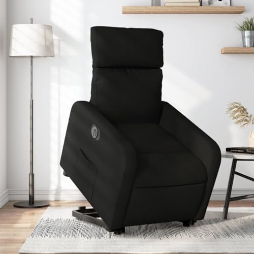 ZQQLVOO Relaxsessel mit Aufstehhilfe Elektrisch Schwarz Stoff cocktailsessel Chair for Schlafzimmer Balkon von ZQQLVOO