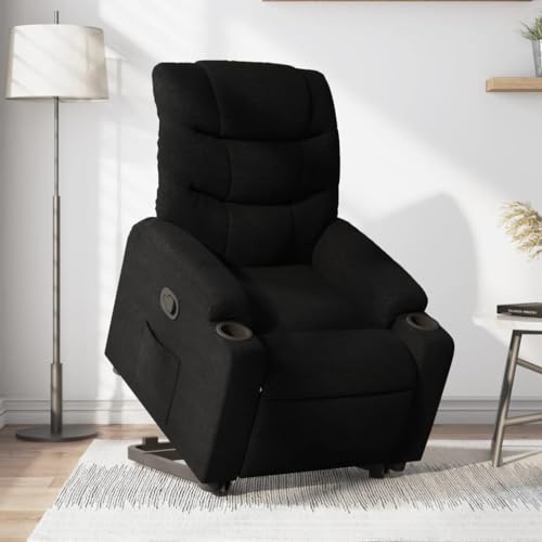 ZQQLVOO Relaxsessel mit Aufstehhilfe Elektrisch Schwarz Stoff fernsehsessel cocktailsessel for Schlafzimmer Innenraum von ZQQLVOO