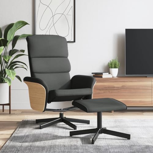 ZQQLVOO Relaxsessel mit Fußhocker Dunkelgrau Stoff ohrensessel mit hocker Chair for Wohnzimmer Büro ZQQLVOO Relaxsessel mit Fußhocker Dunkelgrau Stoff ohrensessel mit hocker Chair for Wohnzimmer Büro von ZQQLVOO